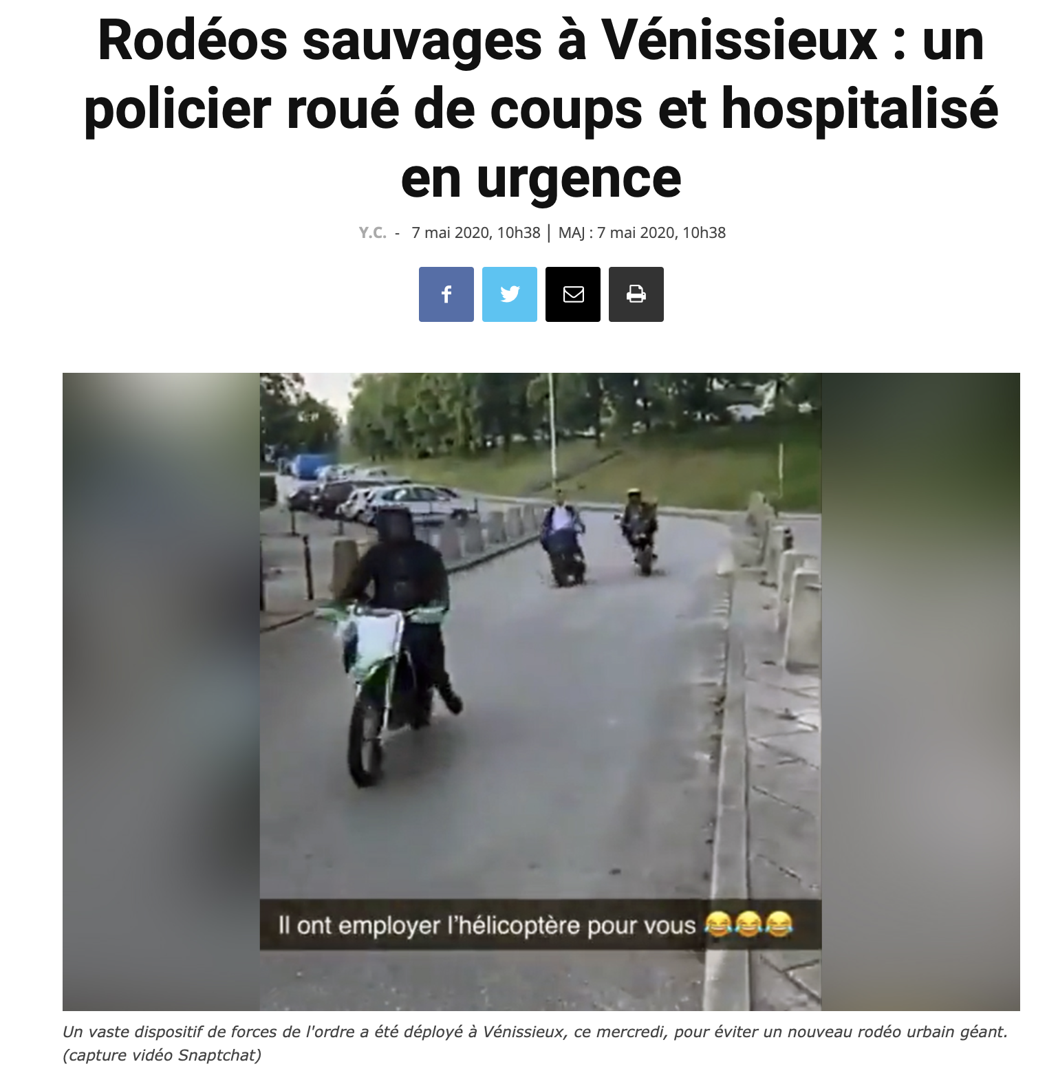 Depuis le 17 mars, 147% d’augmentation des violences avec armes contre les policiers…