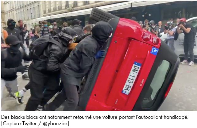 Black Blocs et Antifas ont fait leur boulot de collabos, miliciens de Macron-Soros