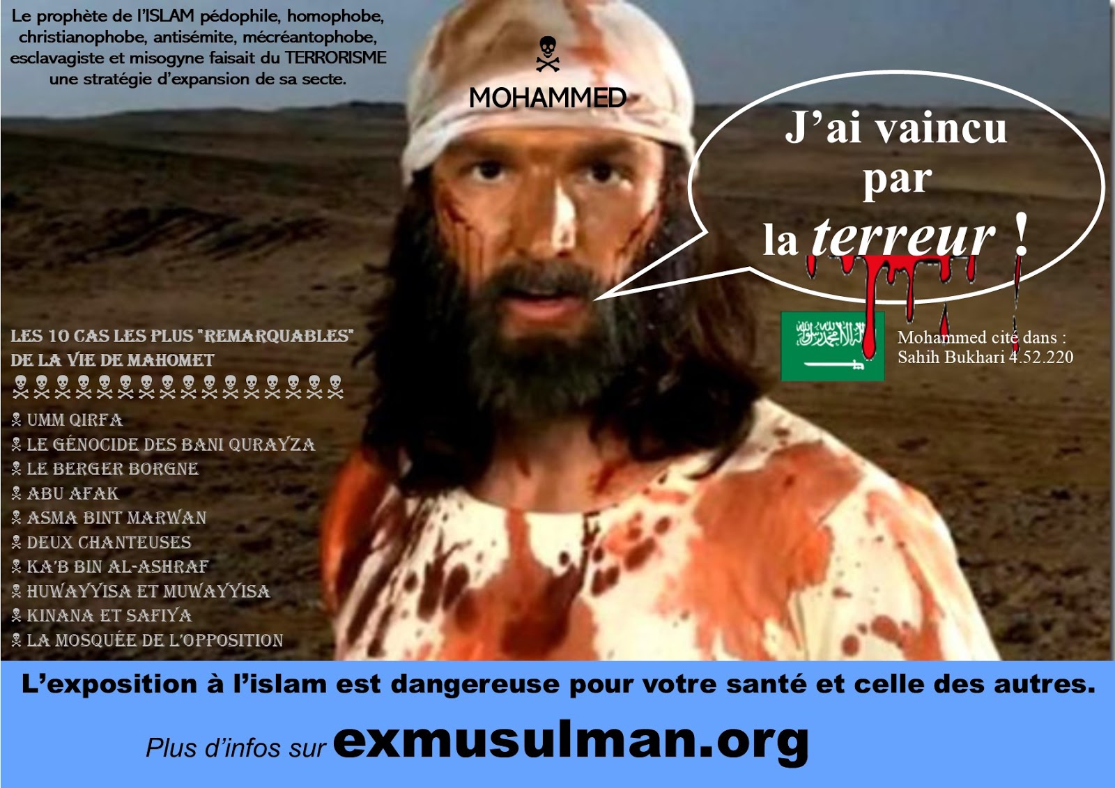 Pour le musulmenteur Brahim Z, « des dômes et des minarets », comme Himmler, Mahomet est innocent des meurtres qu’il a ordonnés