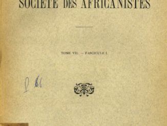 couverture du Journal de la Société des Africanistes, 1937, tome 7, fascicule 1