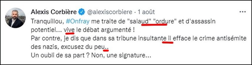 Le député Alexis Corbière ne sait pas écrire