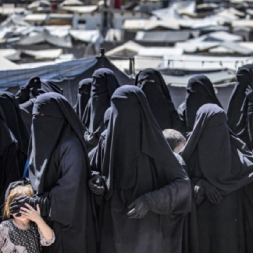 Femmes djihadistes avec leurs enfants en Syrie