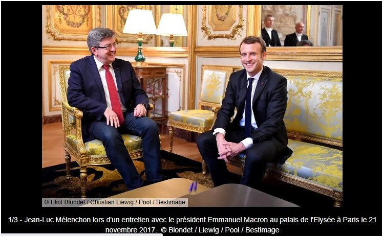 Mélenchon reçu par Macron