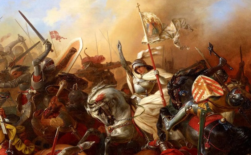 Tableau Jeanne d'Arc au combat