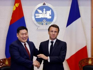 Macron en Mongolie