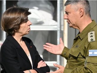 La Colonna avec le porte-parole de l’armée israélienne qui semble vouloir la gifler