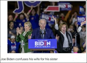 Biden confond femme et soeur