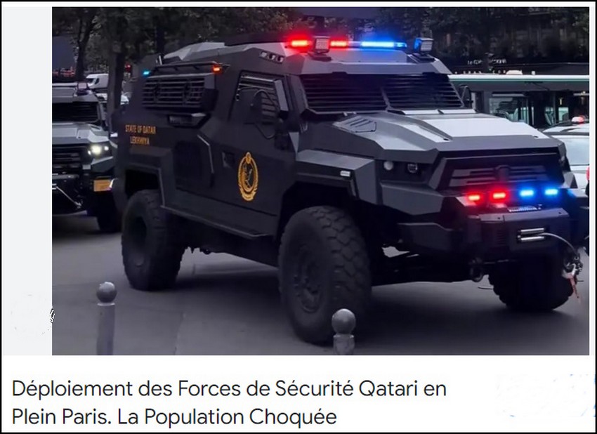 Forces de police qataries à Paris