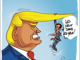 Trump-Macron caricature